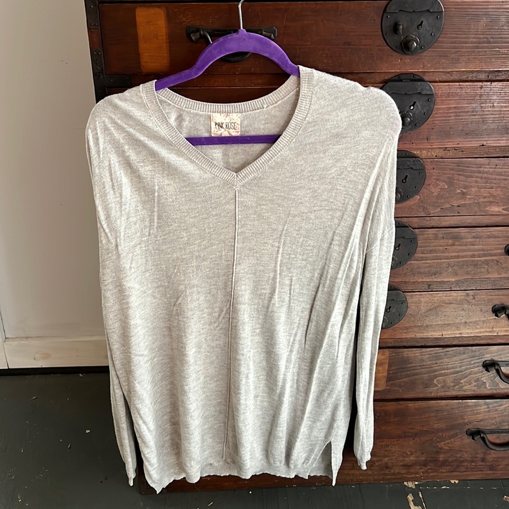 Large gray sweater